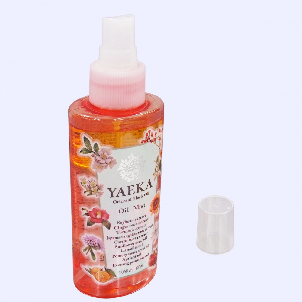 YAEKA（八重花）　ヘアオイルミスト（俯瞰斜め・開）