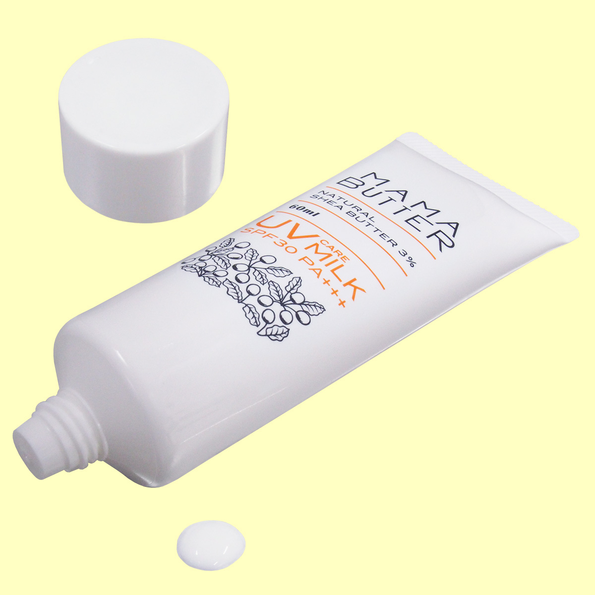 ママバター UVケアミルク 無香料【SPF30・PA+++】（俯瞰・開） | Beauty-Net