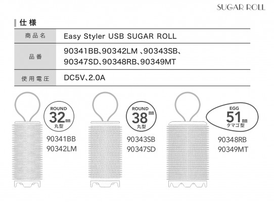 【取扱説明書】Easy Styler USB SUGARROLL（４）