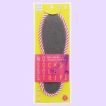 NO SOCKS SOLE STRIPE　ストライプグレー Ｐ　Ｓ－Ｍ