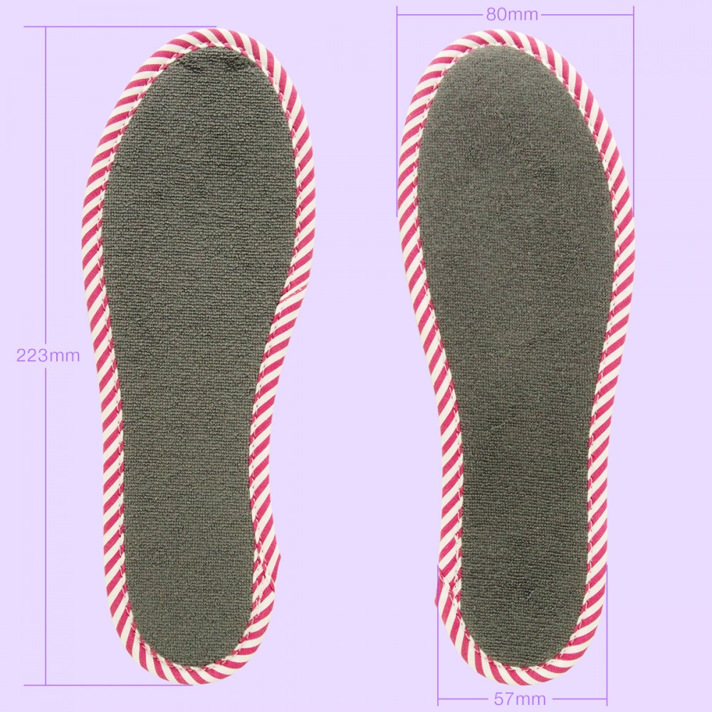 NO SOCKS SOLE STRIPE　ストライプグレー Ｐ　Ｍ－Ｌ（本体寸法）